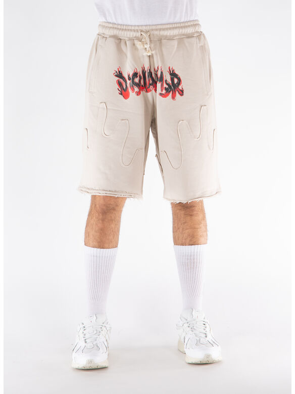 SHORTS RIPPED FLAME, SAFARI, medium