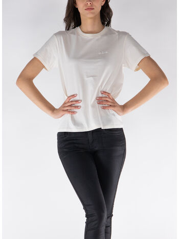 T-SHIRT CON LOGO RICAMATO, 02340F, small
