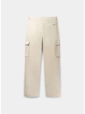 PANTALONE CARGO LINEN, BEIGE, small