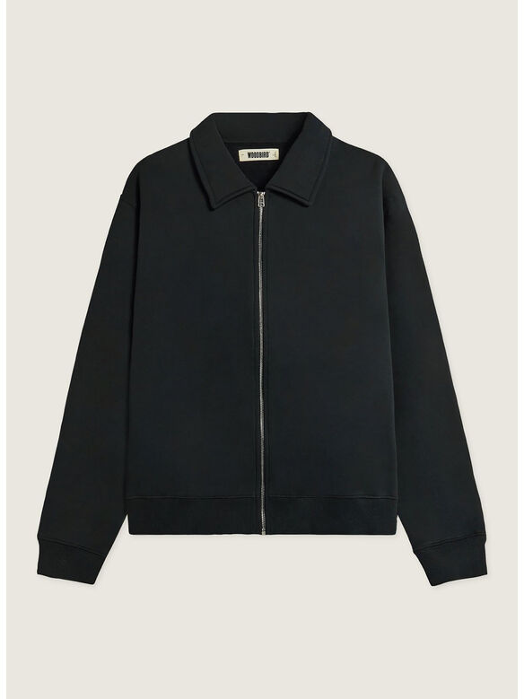 FELPA FULL ZIP WBTOM, BLACK, medium
