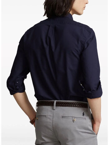 CAMICIA OXFORD A MANICHE LUNGHE, RL NAVY, small