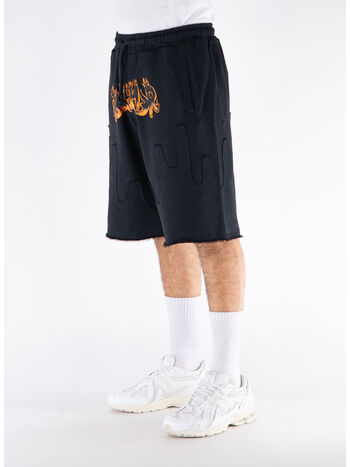 SHORTS RIPPED FLAME, NERO, small