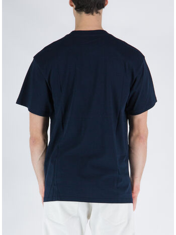 T-SHIRT SCRIPT EMBROIDERY, 1FNXX ATOM BLUE/WHITE, small