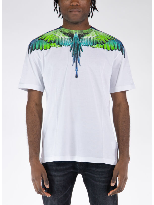 T-SHIRT ICON WINGS BASIC, 0150 WHITE LIGHT GREEN, large