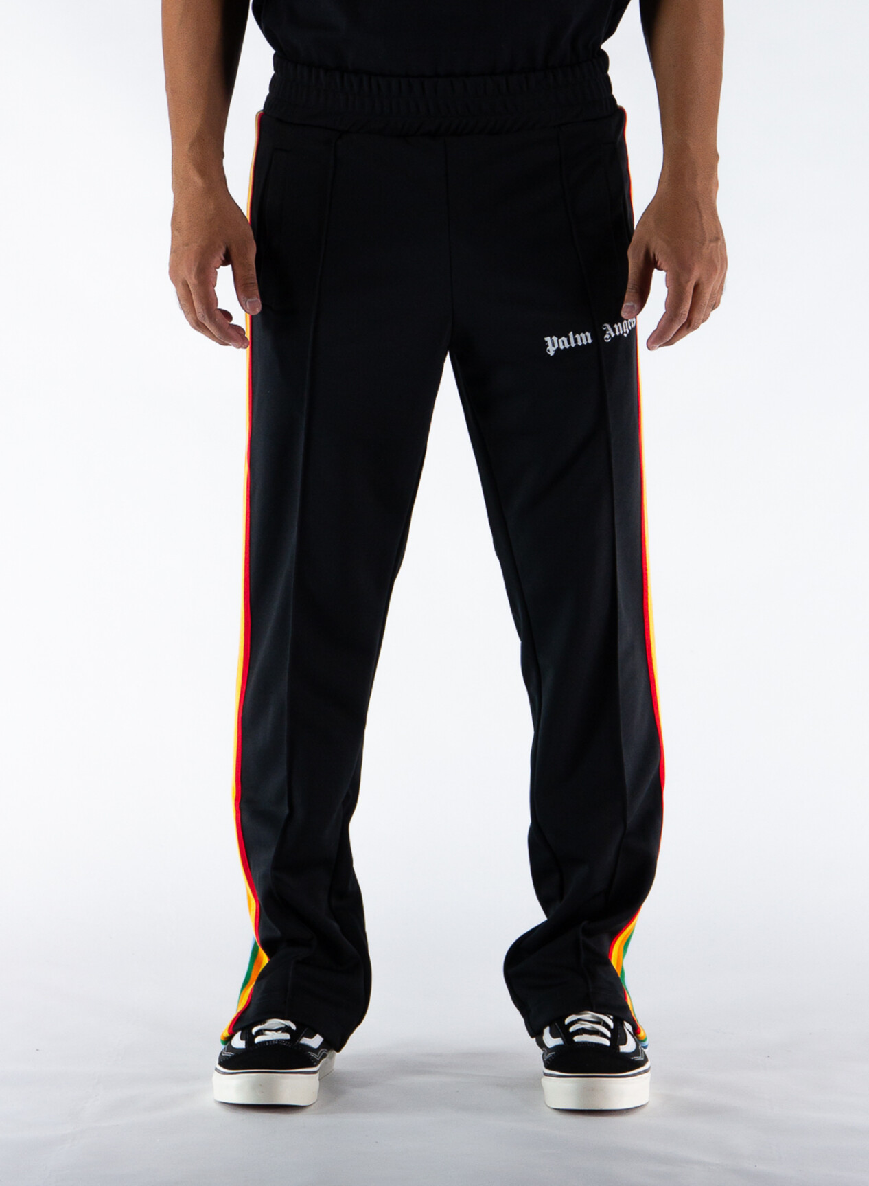 PALM ANGELS PANTALONE RAINBOW TRACK Multicolor, Nero Uomo | Selecteur
