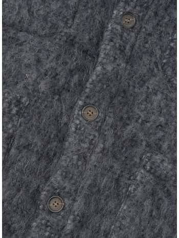CARDIGAN MOHAIR, NAVY/PALE GREY, small