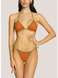 BIKINI A TRIANGOLO BORDATO LUREX, 383 ARANCIONE, thumb