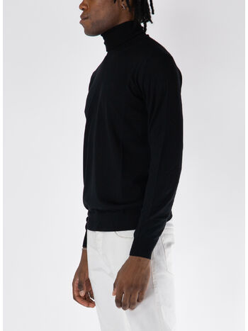 MAGLIONE A COLLO ALTO, 990 NERO, small