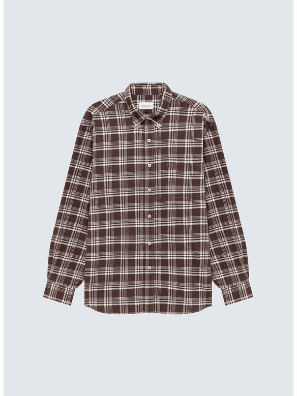 CAMICIA AMERICA, C0796 CHECK WASHED MAROON, medium