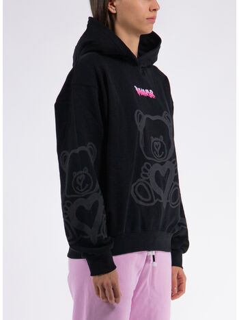 FELPA HOODIE BEAR, NERO, small