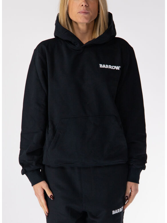 FELPA HOODIE ICONIC SMILE UNISEX, 110 NERO/BLACK, medium