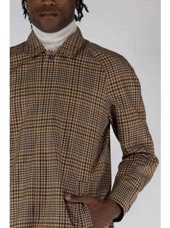 CAPPOTTO QUADRI, SABBIA, small