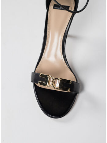 SCARPA SANDALO TACCO SOTTILE, 110 NERO, small