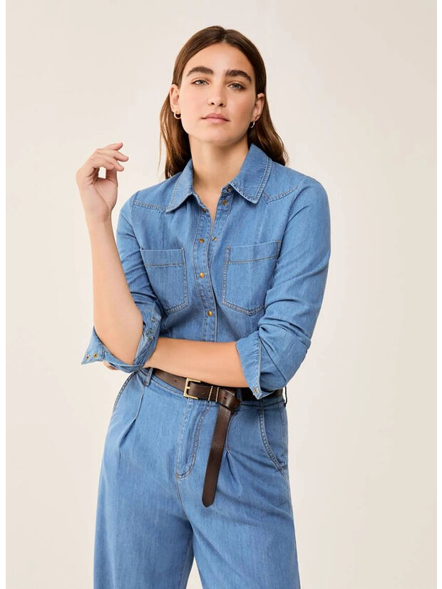 CAMICIA, 001 BLUE JEANS, large