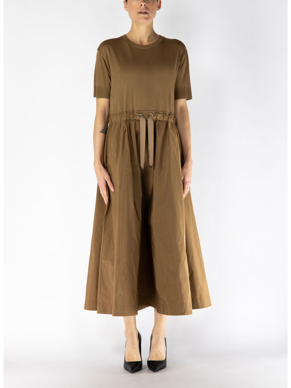 ABITO CON GONNA TAFFETA, 2157 CAMMELLO, medium