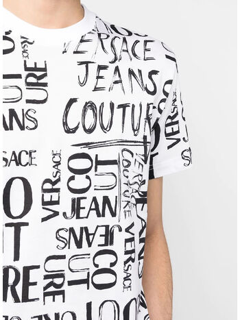 T-SHIRT PRINT DOODLE LOGO, 003 WHITE, small
