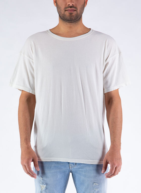 T-SHIRT GIROCOLLO OVER, STUCCO, medium