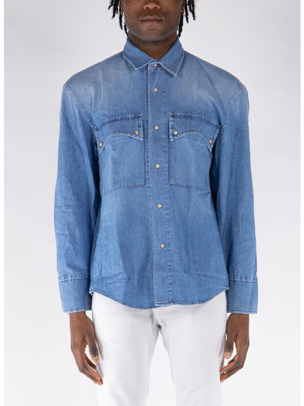 CAMICIA TEXANA, C0999 MID STONE DENIM, large
