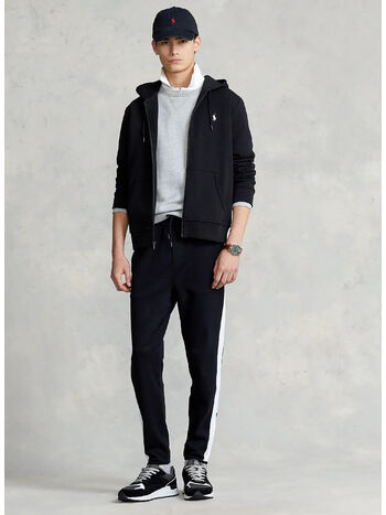 FELPA CON CAPPUCCIO E CERNIERA, POLO BLACK, small