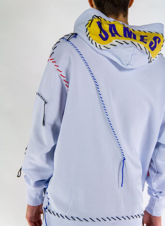 FELPA LAKERS HOODIE, WHITE, small