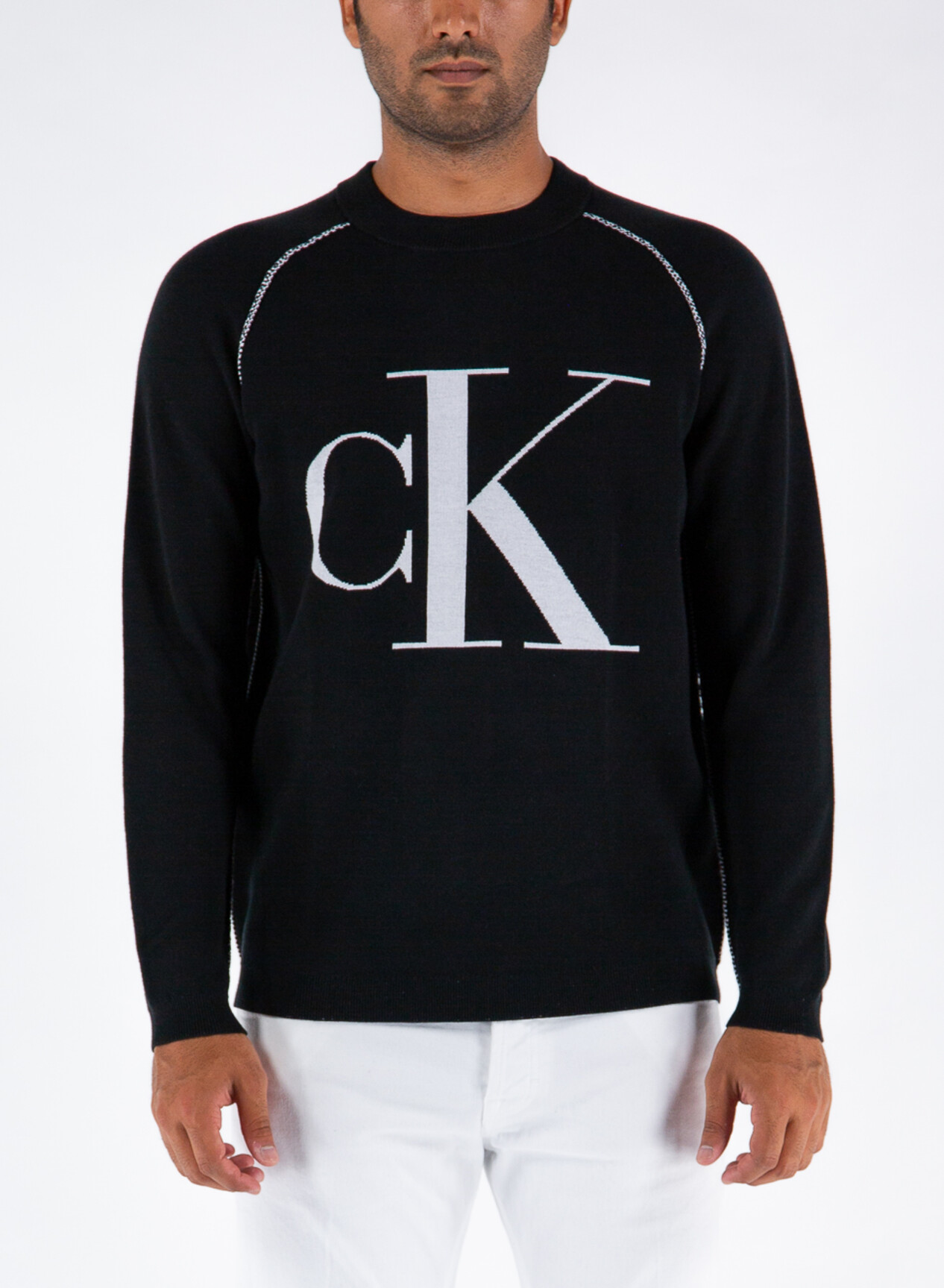 MAGLIONE UOMO CALVIN Klein Jeans Taglia S Nero Girocollo Nuovo Con  Etichetta EUR 59,90 - PicClick IT