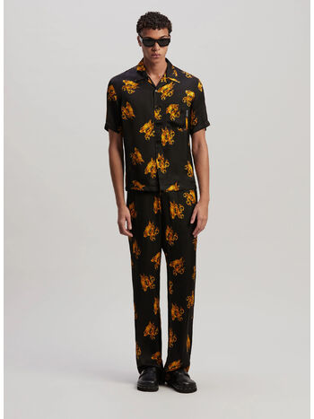 CAMICIA BURNING MONOGRAM, 1076 BLACK GOLD, small