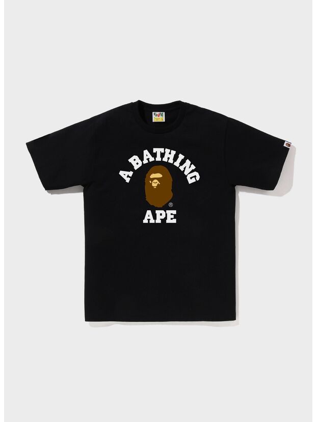 T-SHIRT COLLEGE TEE, BLACK, large