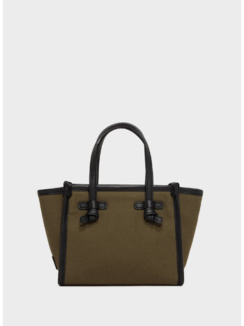 BORSA TOTE IN PELLE, 020 MILITARE, small