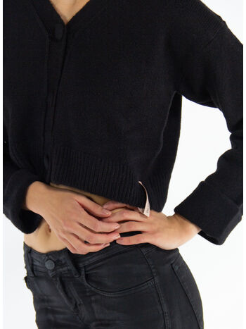 CARDIGAN CORTO, NERO, small