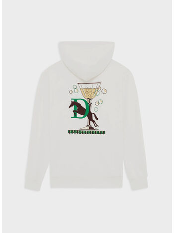 FELPA HOODIE CON RICAMO, OW OFF WHITE, small