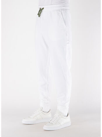 PANTALONE IN FELPA ANDERSON, 100 BIANCO OTTICO, small