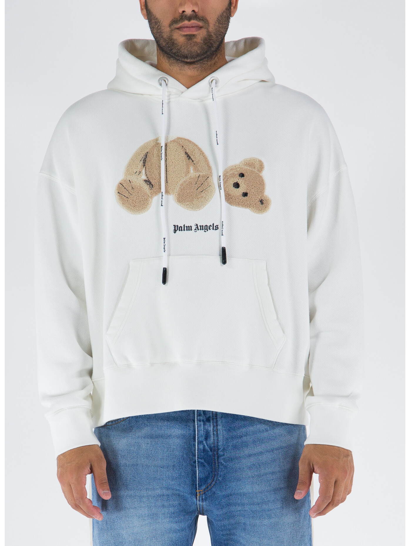 PALM ANGELS FELPA CON CAPPUCCIO BEAR a434906 115628 Selecteur