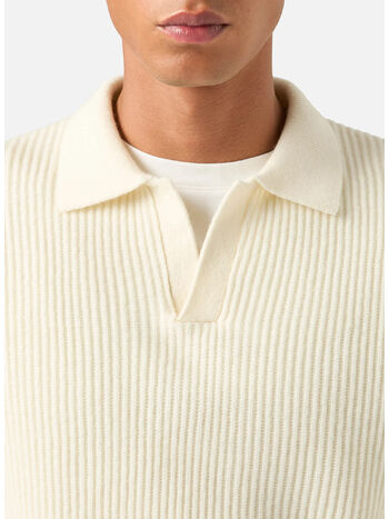 MAGLIONE POLO DOWNING, 00023M 10 OFF WHITE, small