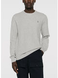 MAGLIONE GIROCOLLO CON LOGO RICAMATO, ANDOVER HEATHER, thumb