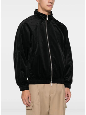 FELPA FULL ZIP VELVET, 0372 BLACK, small