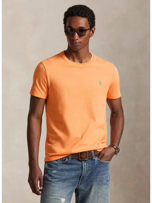 T-SHIRT IN JERSEY CUSTOM, POMPANO ORANGE/C5566, medium