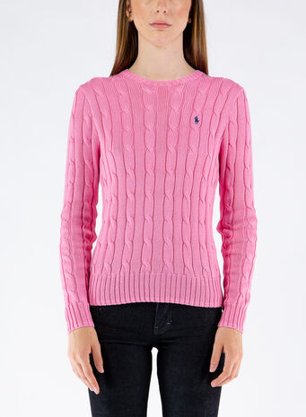 MAGLIONE A TRECCE, 093HARBORPINK, small