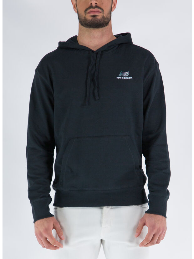 FELPA UNI-SSENTIALS HOODIE UNISEX, BK BLACK, large