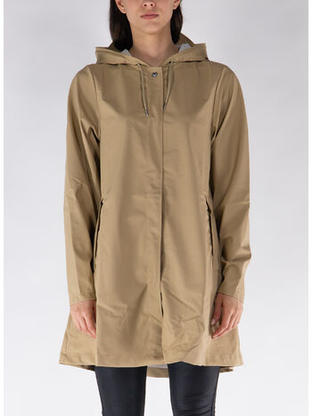 GIACCA CON CAPPUCCIO A-LINE IMPERMEABILE, 24 SAND, small