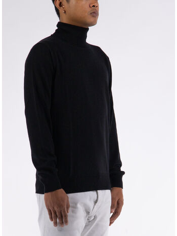 MAGLIONE DOLCEVITA RASATA, 13 NERO, small