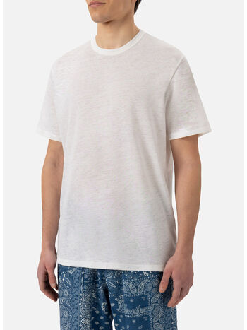 T-SHIRT IN LINO ECSTASEA, 00032H 01N WHITE, small