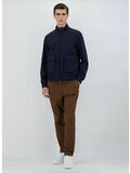 BOMBER IN LAYERS WOOL STORM, 9200 BLU, thumb