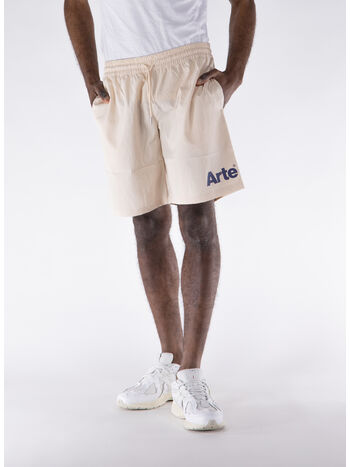 SHORTS SAMUEL LOGO, CREAM, small