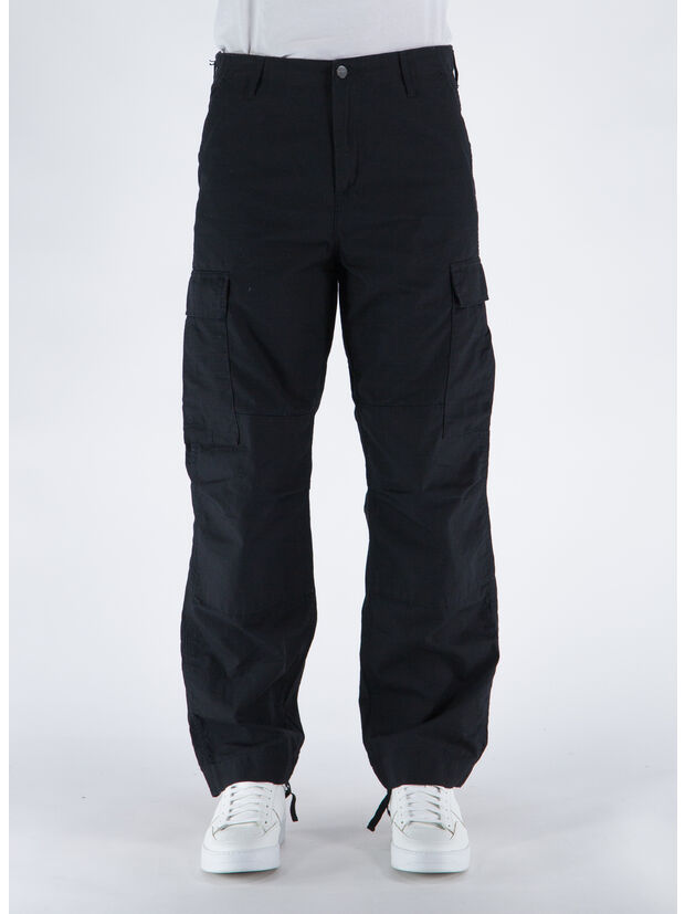 PANTALONE REGULAR CARGO, 8902 BLACK RINSED, large