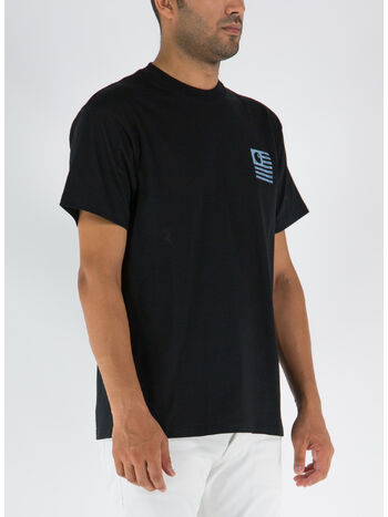 T-SHIRT S/S LABEL STATE FLAG, 16ZXX BLACK/MISTY, small