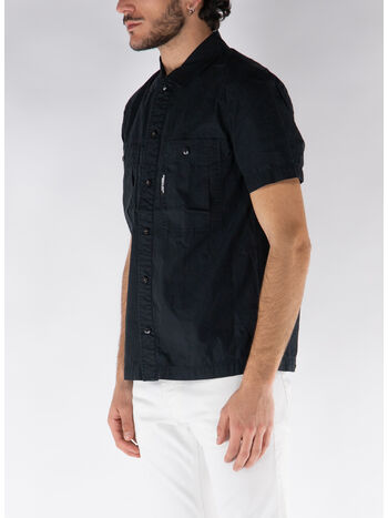 CAMICIA RENO A MANICHE CORTE, 001 BLACK, small