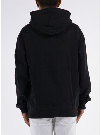FELPA SIREN OTH CON CAPPUCCIO, 001 BLACK, small