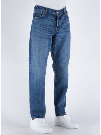 JEANS REGULAR TAPERED DENIM, 01.E3 MID DARK WASH, small