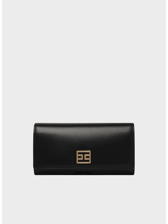 PORTAFOGLIO CON PLACCA LOGO, 110 NERO, medium