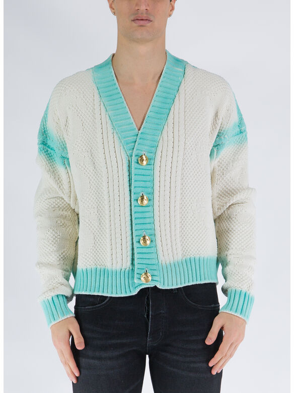 CARDIGAN SPRAYED PALM FISHERMANS, 0340 OFF WHITE, medium